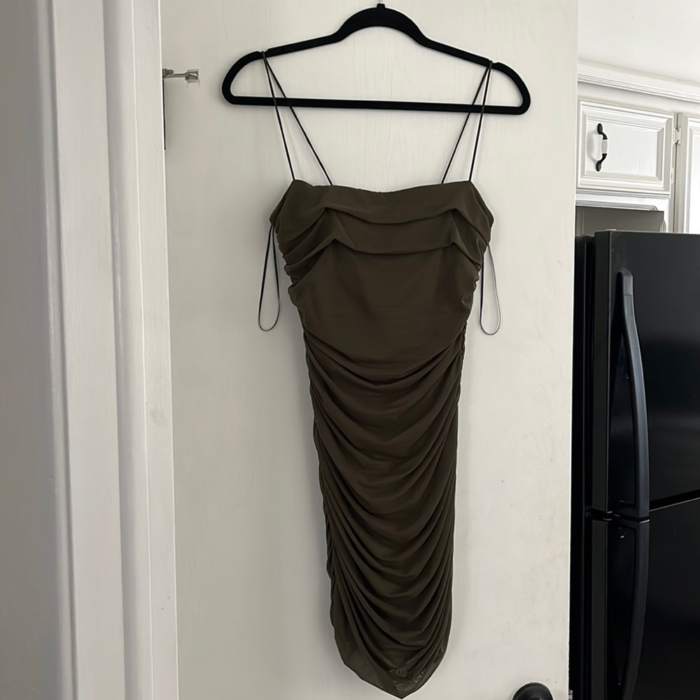 PRINCESS POLLY OLIVE DRESS
